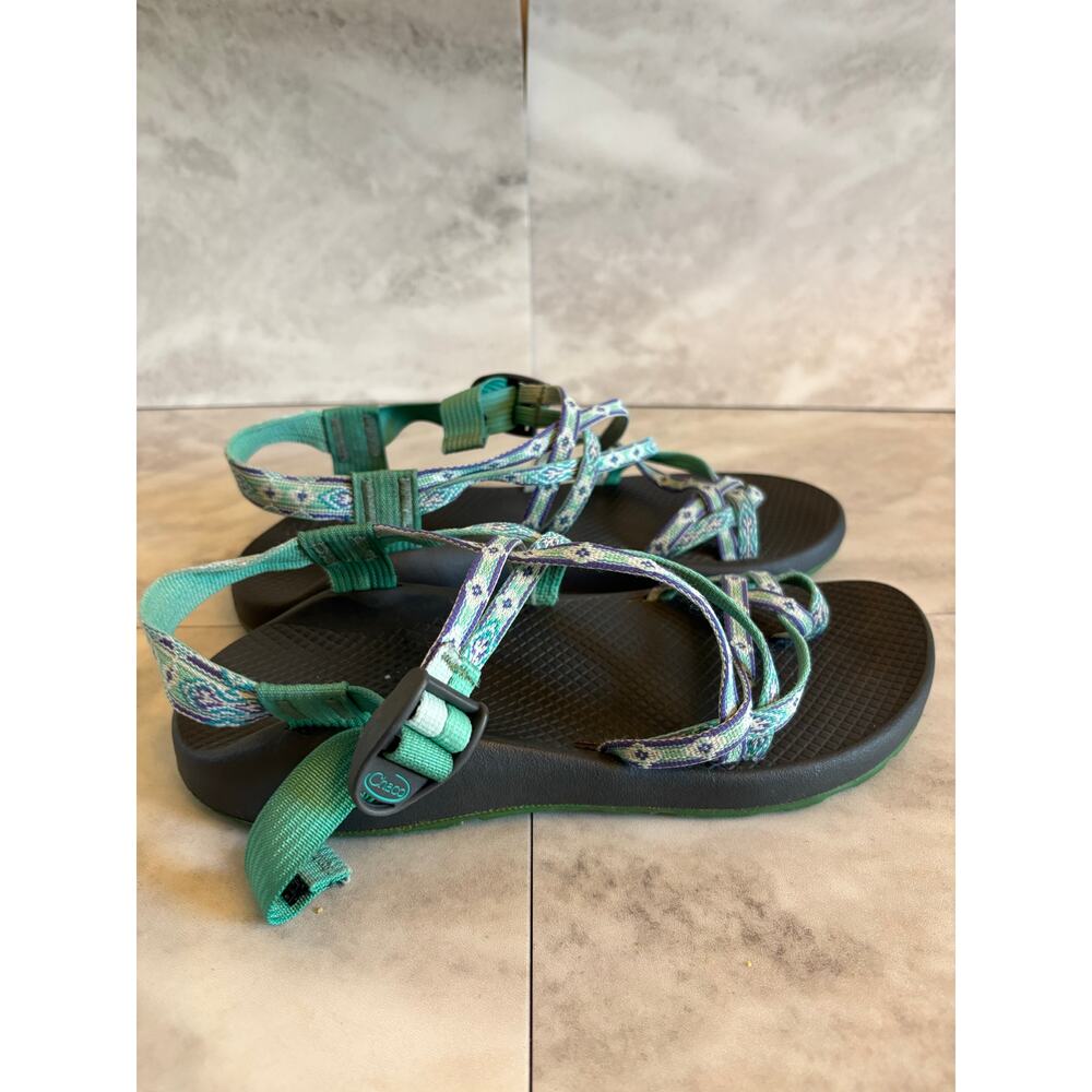 Chaco's Womens ZX/2 Classic Teal Purple Strappy Active Hiking Sandal Size 10 - Picture 3 of 5